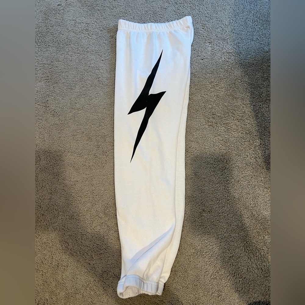 Aviator Nation Kids white sweatpants
